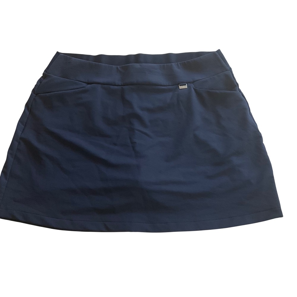 Greg Norman Skort Womens Large‎ Navy Blue Play Dry Golf Tennis Athletic Skirt